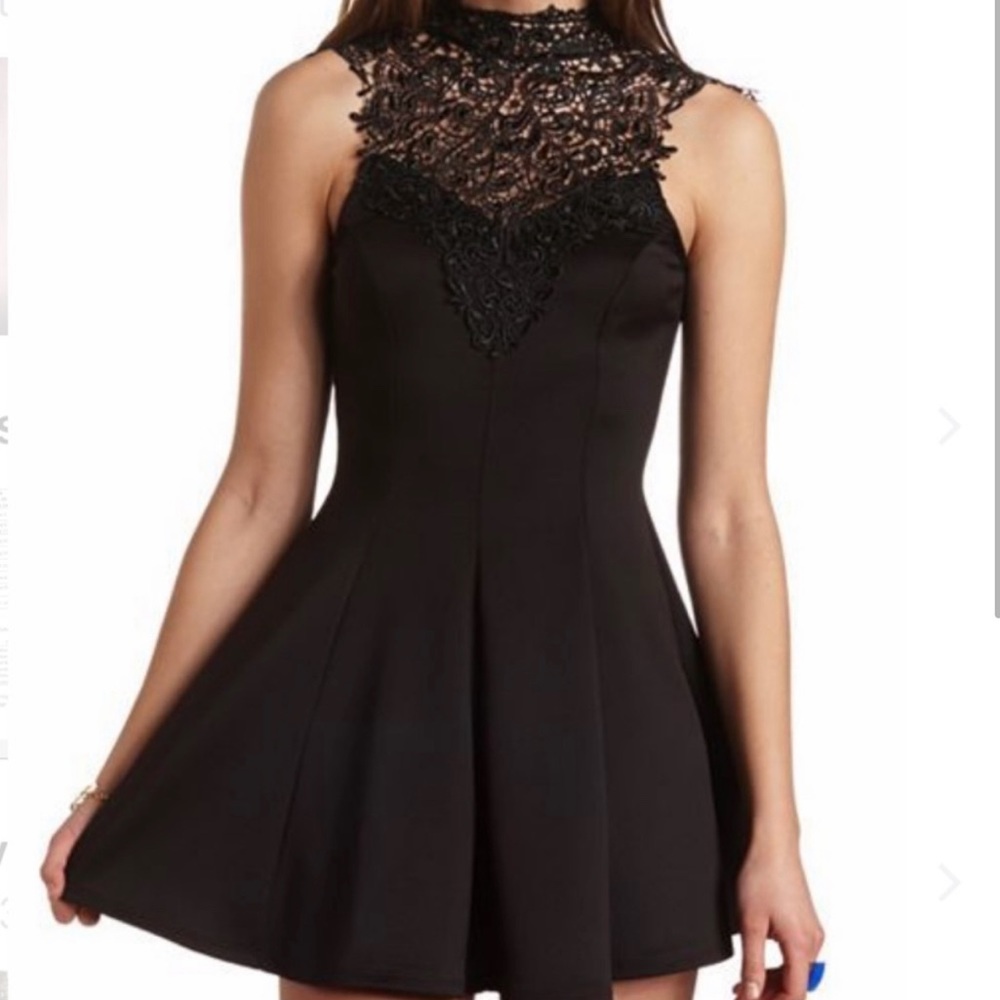 Black dress with lace
